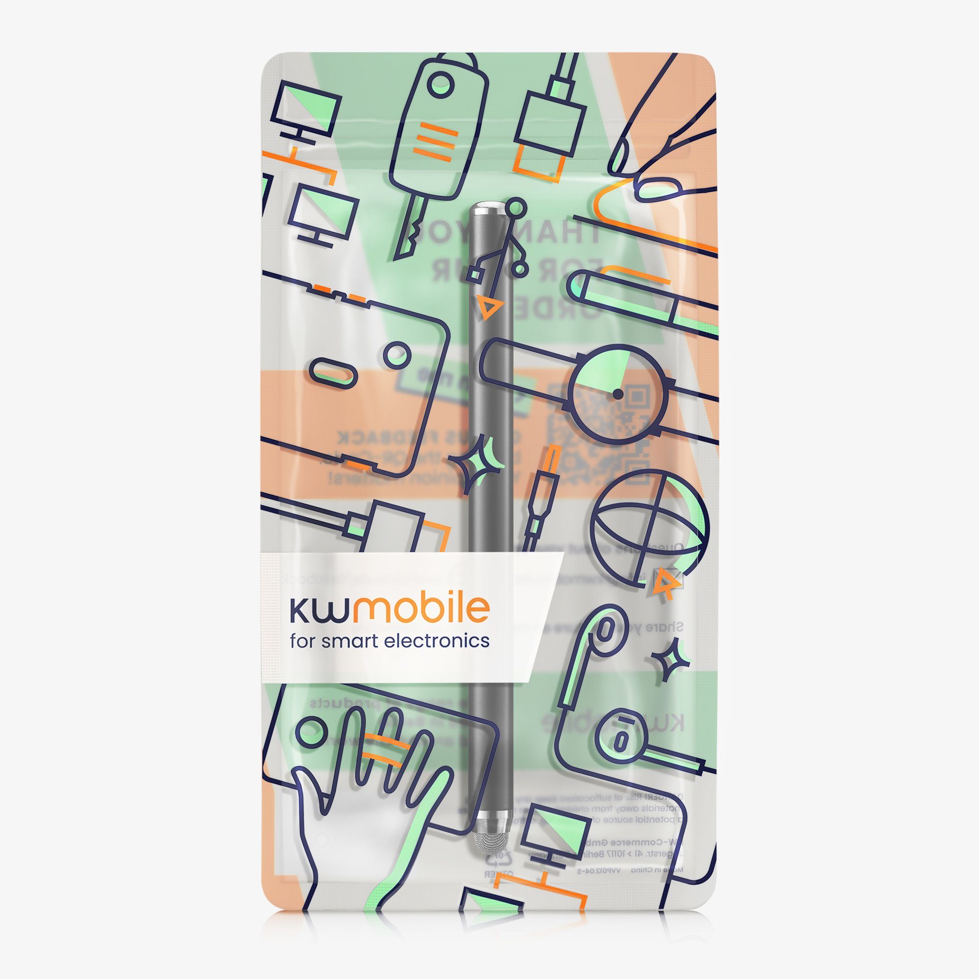 kwmobile Tablet-Hülle Tablet Stift in Schwarz - Stylus Pen für Tablets, Stylus für Handys und Smartphones - für alle gängigen Tablets
