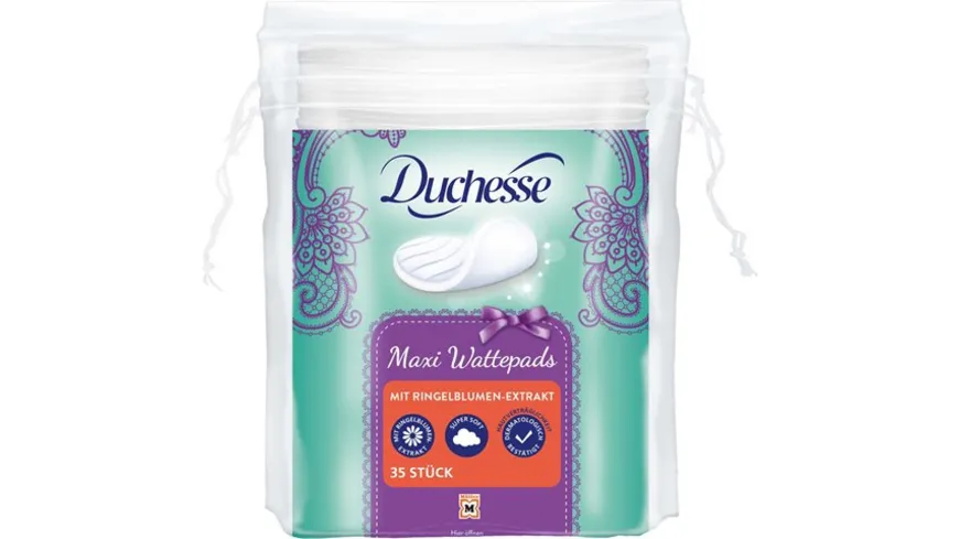 Duchesse Wattepads, Maxi mit Ringelblume, 35 Stück