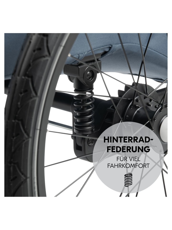 Hauck 2in1 Fahrradanhänger Sparset Dryk Duo Plus in blau günstig kaufen onesize