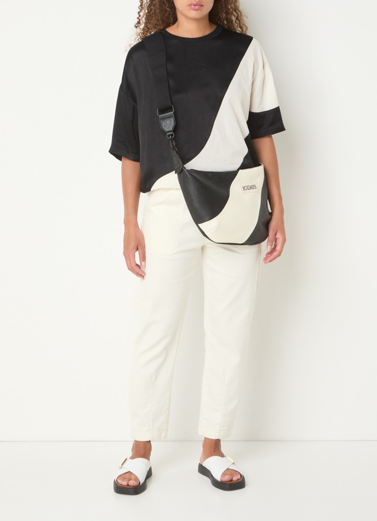 Pantaloni cropped a vita alta affusolati 10DAYS con cintura