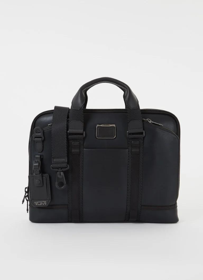 Borsa da lavoro Tumi Academy Brief in pelle con scomparto per laptop da 15 pollici