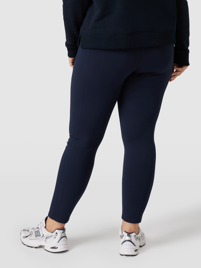 PLUS SIZE Hoodie mit Label-Print in marineblau