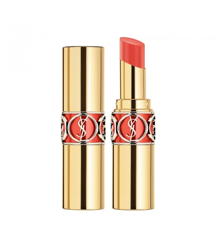 YVES SAINT LAURENT-ROUGE VOLUPTÉ SHINE -Une brillance à porter. Des couleurs fraîches