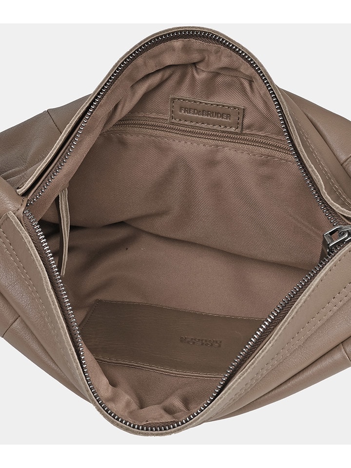 FREDs BRUDER Leder-Shopper in Taupe - (B)50 x (H)28 x (T)10 cm günstig kaufen onesize