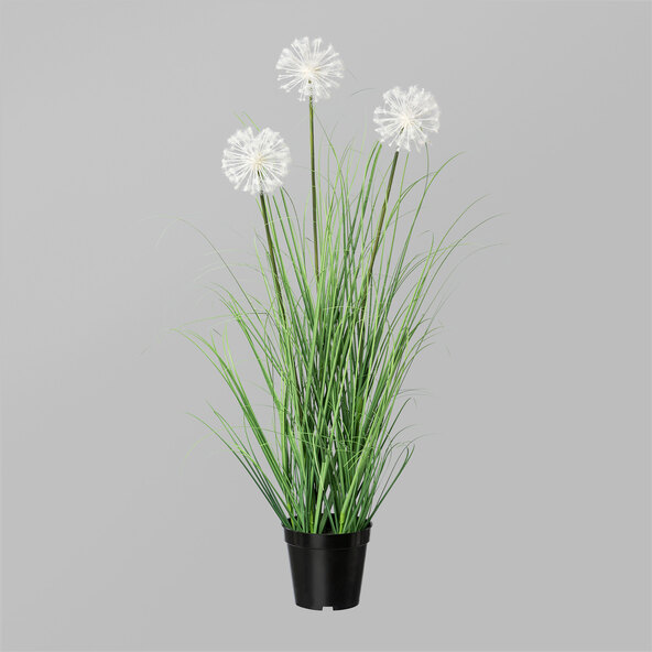 Künstl. Pusteblumen im Topf, 78 cm