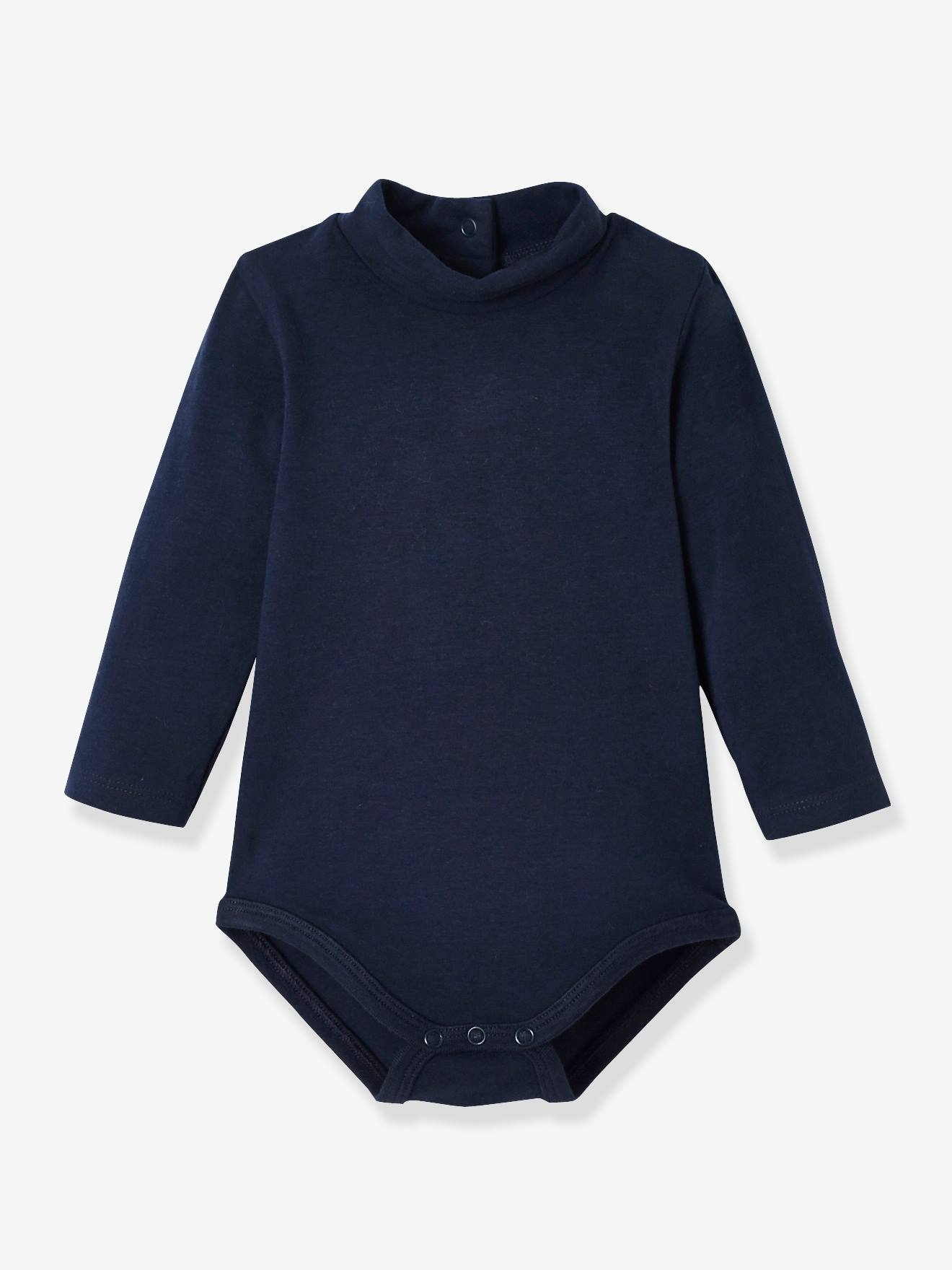 Lot de 2 bodies bébé col montant manches longues lot navy