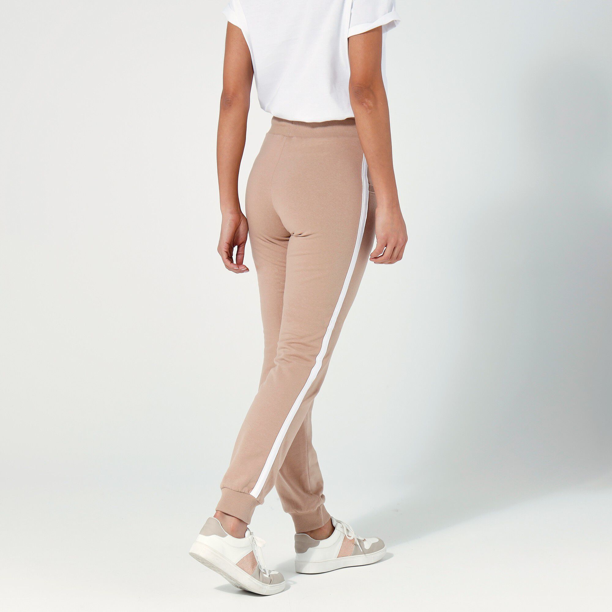 Pantalon jogging molleton bicolore