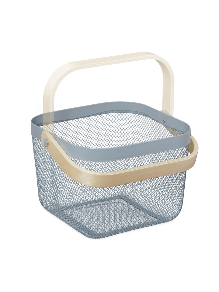 relaxdays Aufbewahrungskorb in Grau - (B)26 x (H)17,5 x (T)24,5 cm günstig kaufen onesize
