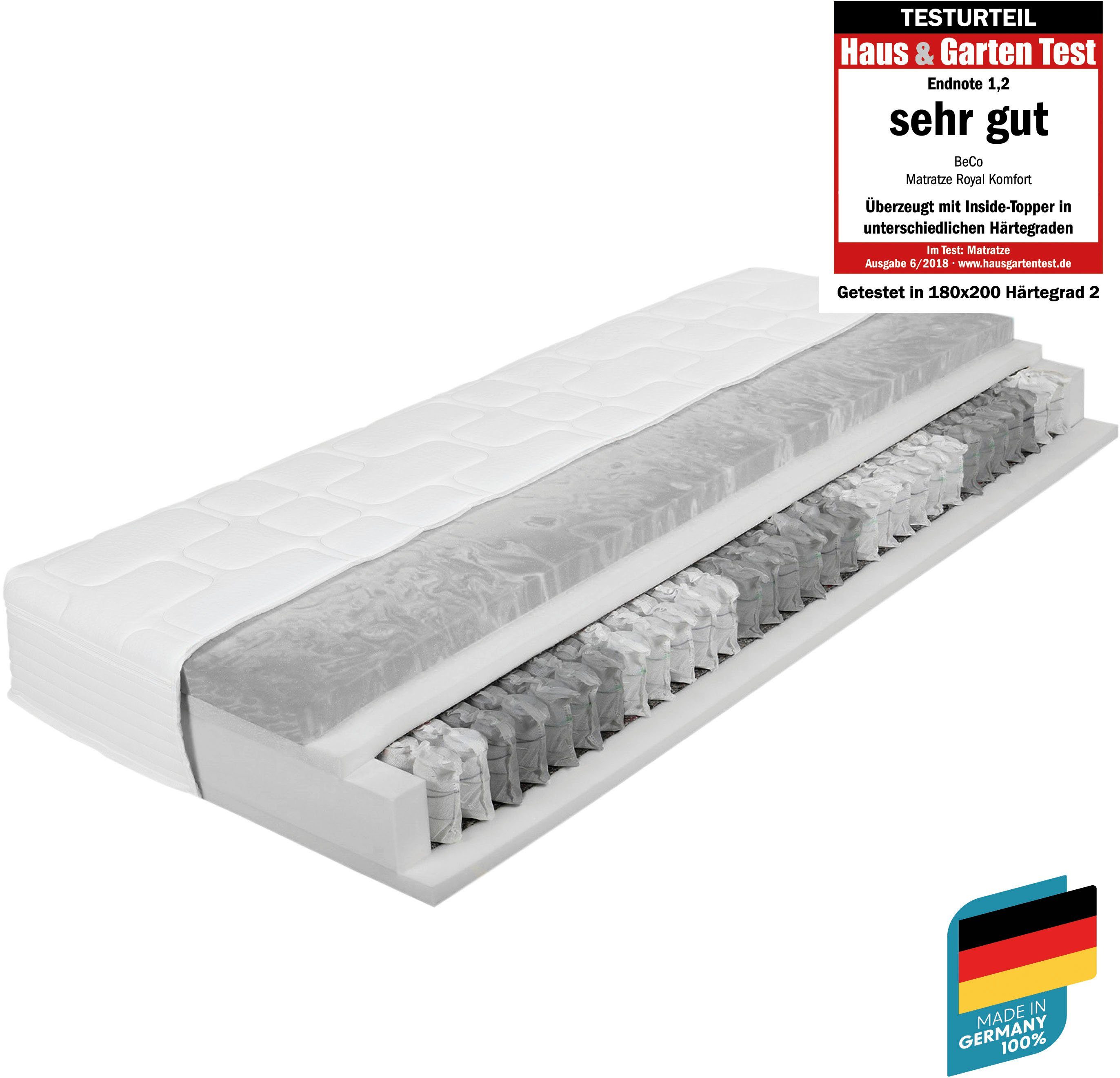 Taschenfederkernmatratze Royal Komfort KS, Beco, 26 cm hoch, komfortable Matratze in 90x200, 140x200 cm und weiteren Größen