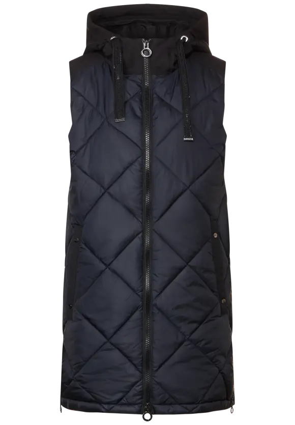 Street One Long Steppweste mit Zipper