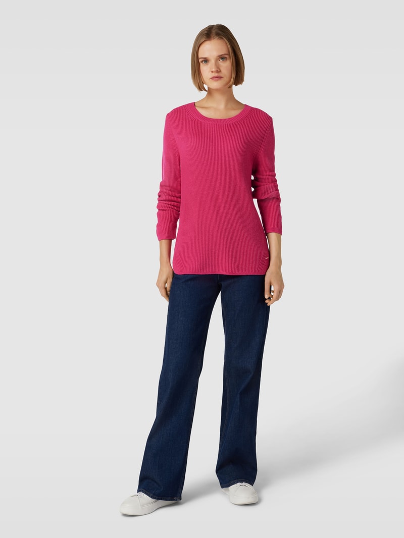Pullover mit Rundhalsausschnitt Modell 'Liz' in pink