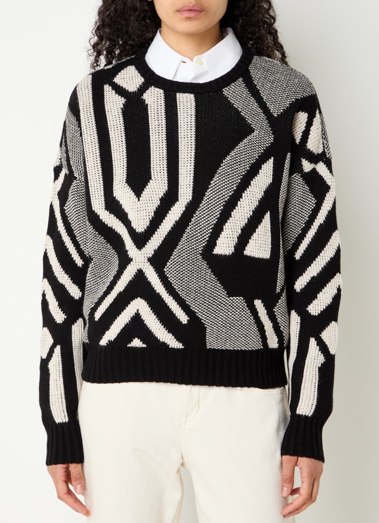 Maglione Ralph Lauren in pregiata maglia stampata in misto lana