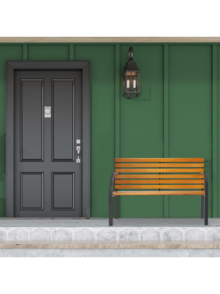 relaxdays Gartenbank in Natur - (B)122 x (H)84 x (T)60 cm günstig kaufen onesize