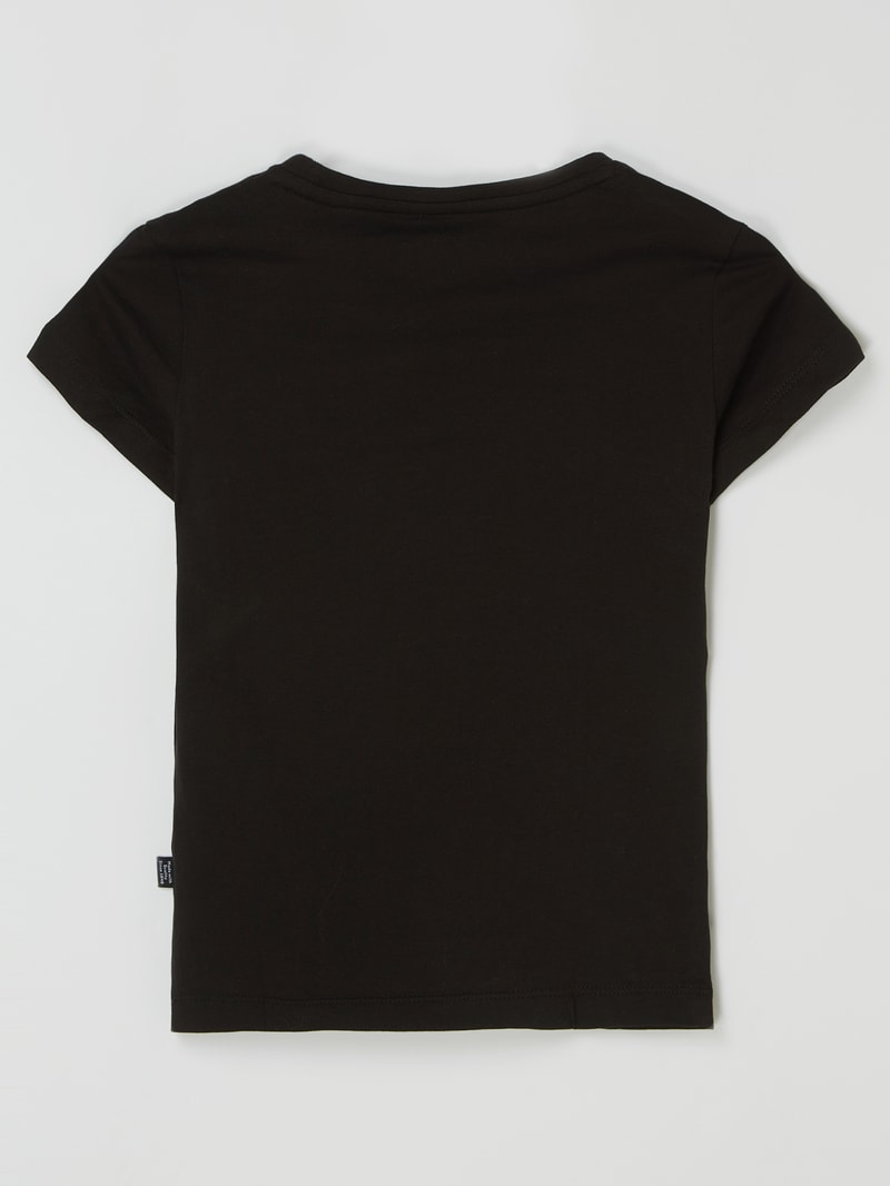 Regular Fit T-Shirt mit Logo in schwarz