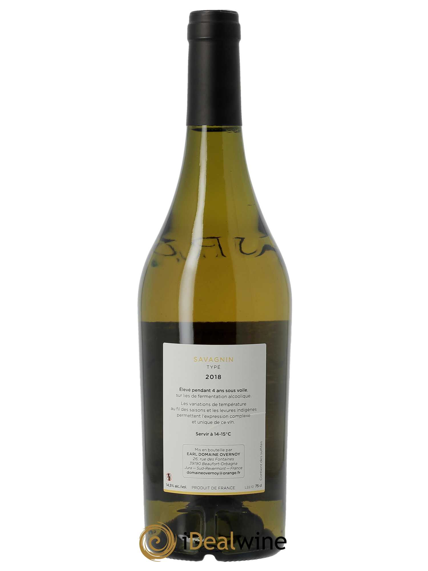Côtes du Jura Savagnin 4 ans de voile Guillaume Overnoy  2018 - Lot de 1 Bouteille