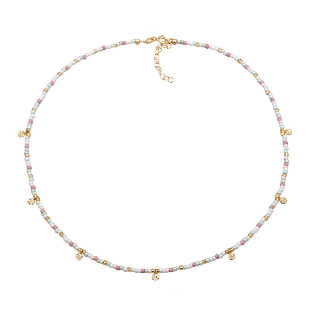 Elli Elli Collier Femmes Choker plaquettes Beads multicolores en argent sterling 925 p collier