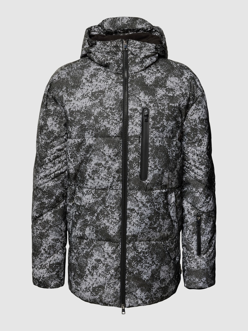 Steppjacke mit Stehkragen Modell 'Bobby' in silber