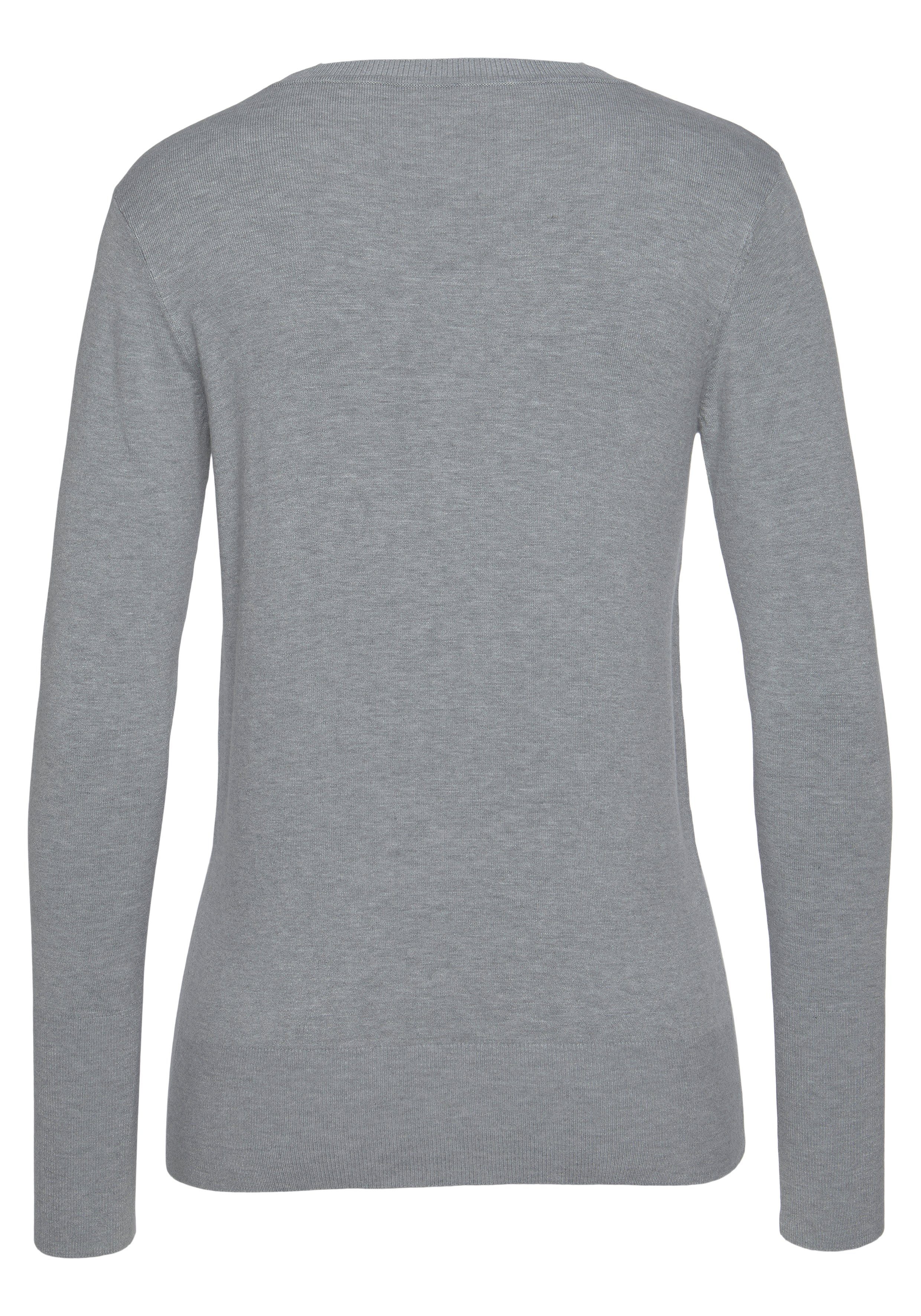 Vivance V-Ausschnitt-Pullover in taillierter Form