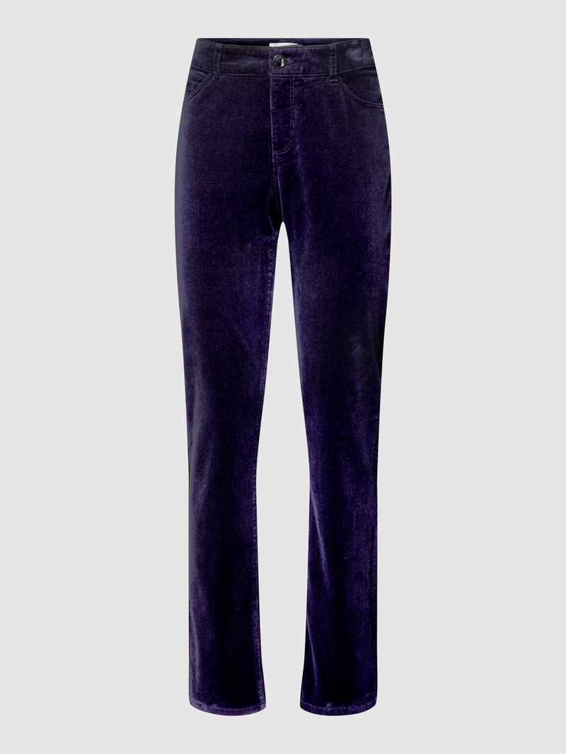 Cordhose im 5-Pocket-Design in dunkelblau