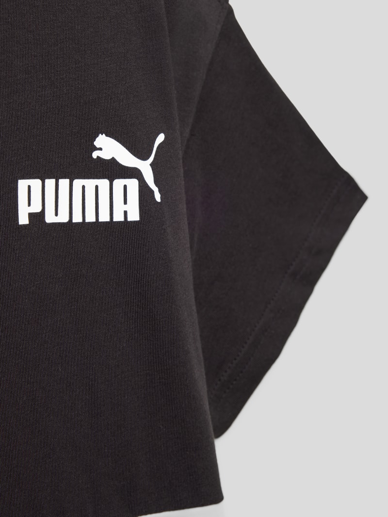 T-Shirt im Colour-Blocking-Design Modell 'POWER' in schwarz