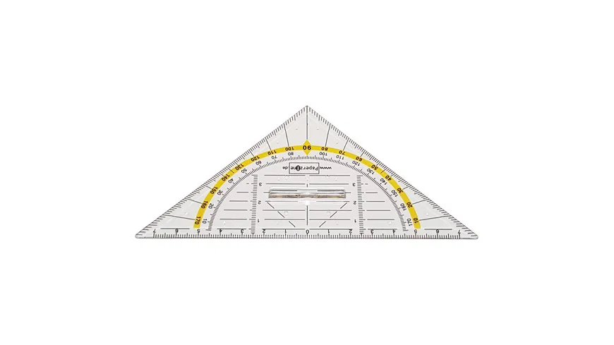 PAPERZONE Geodreieck mit Griff 16cm
