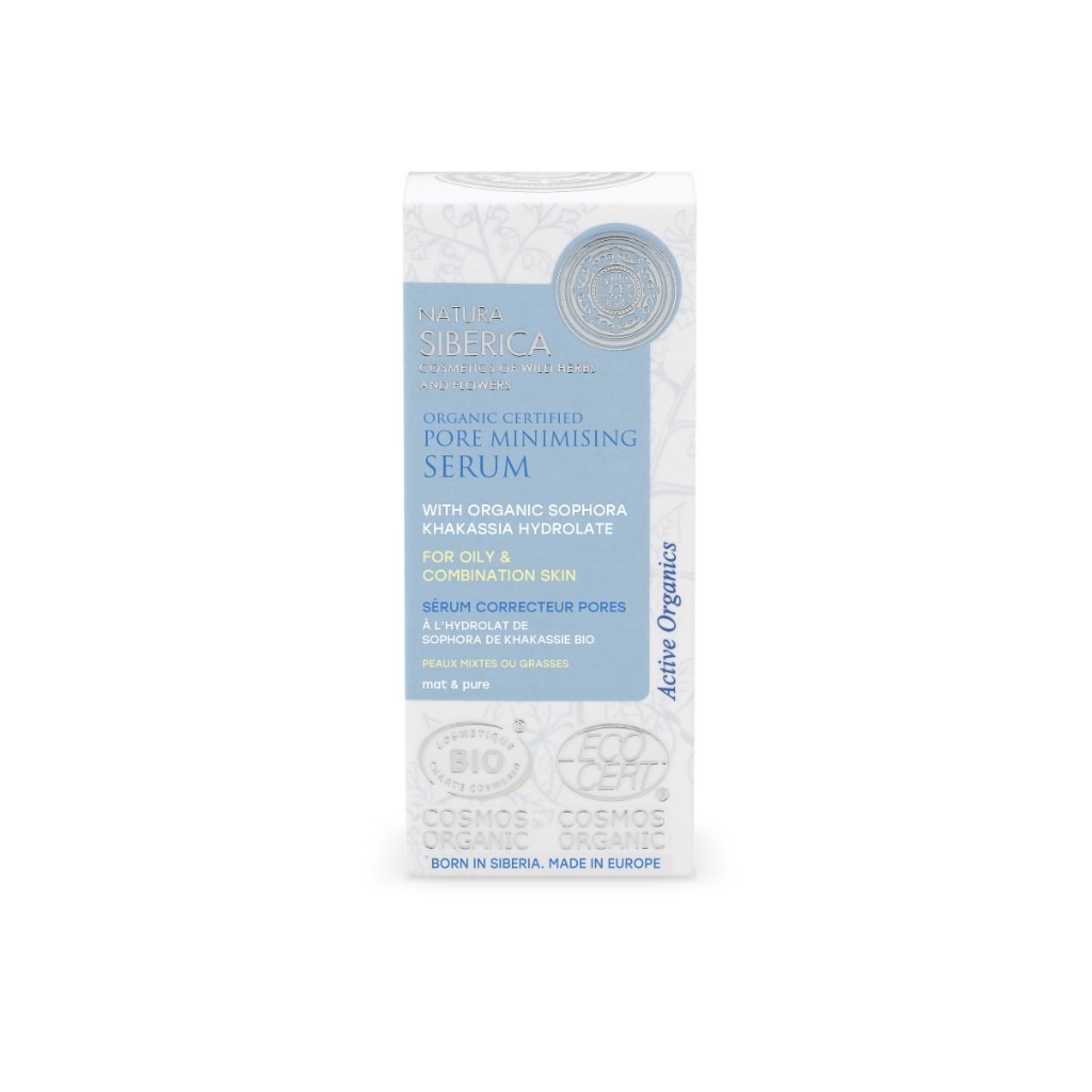 Natura Siberica Organic Pore Correcting Face Serum for Combination or Oily Skin with Khakassia Sophora