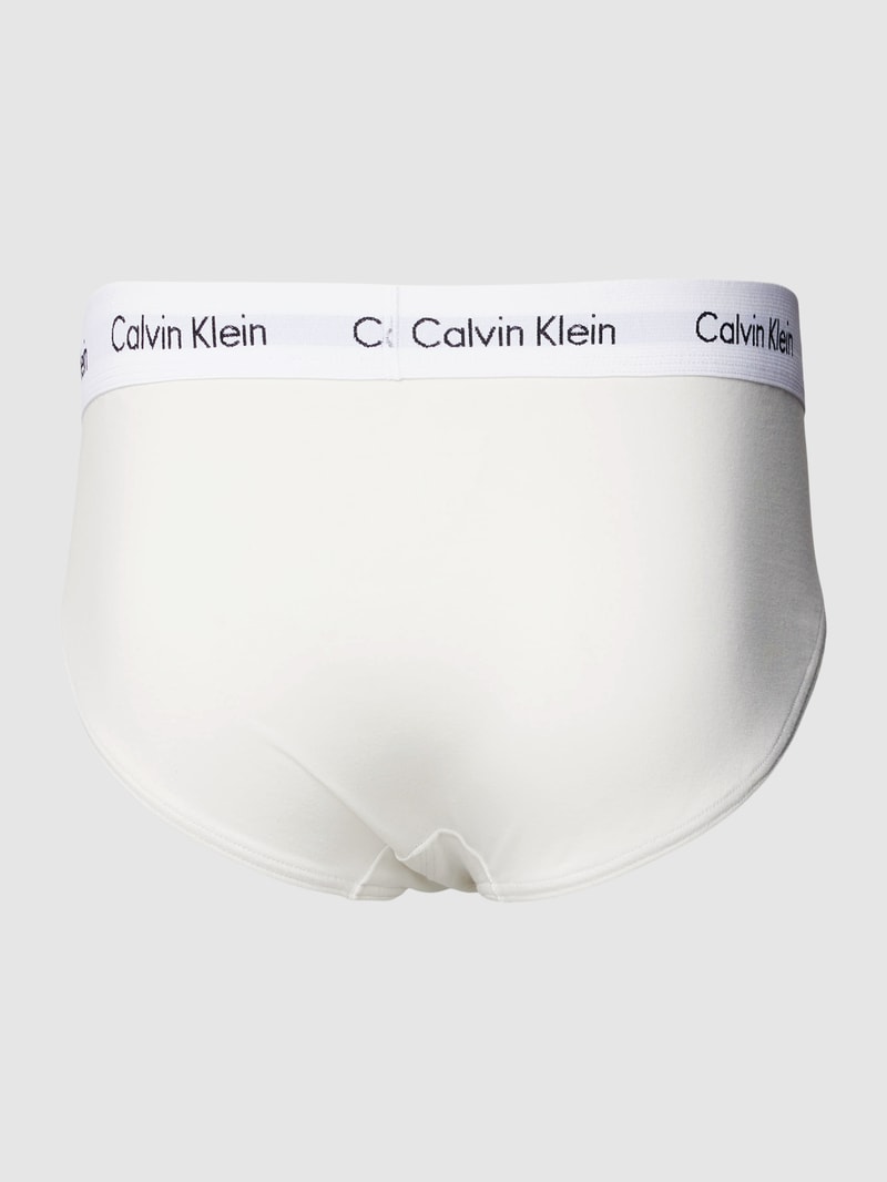 Slip mit elastischem Logo-Bund im 3er-Pack Modell 'HIP BRIEF 3PK' in blau