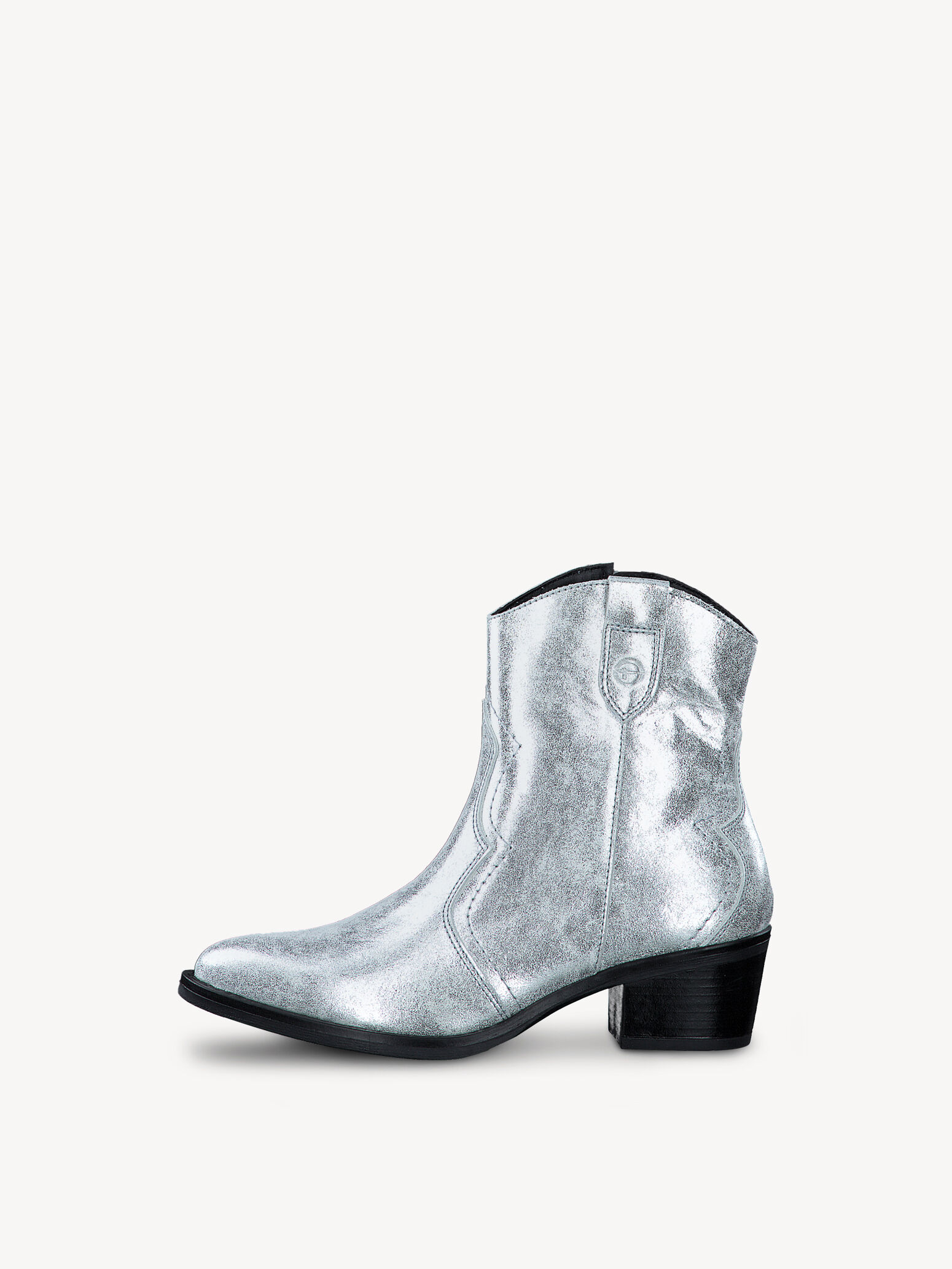 Bottes de cow-boy en cuir - argentés