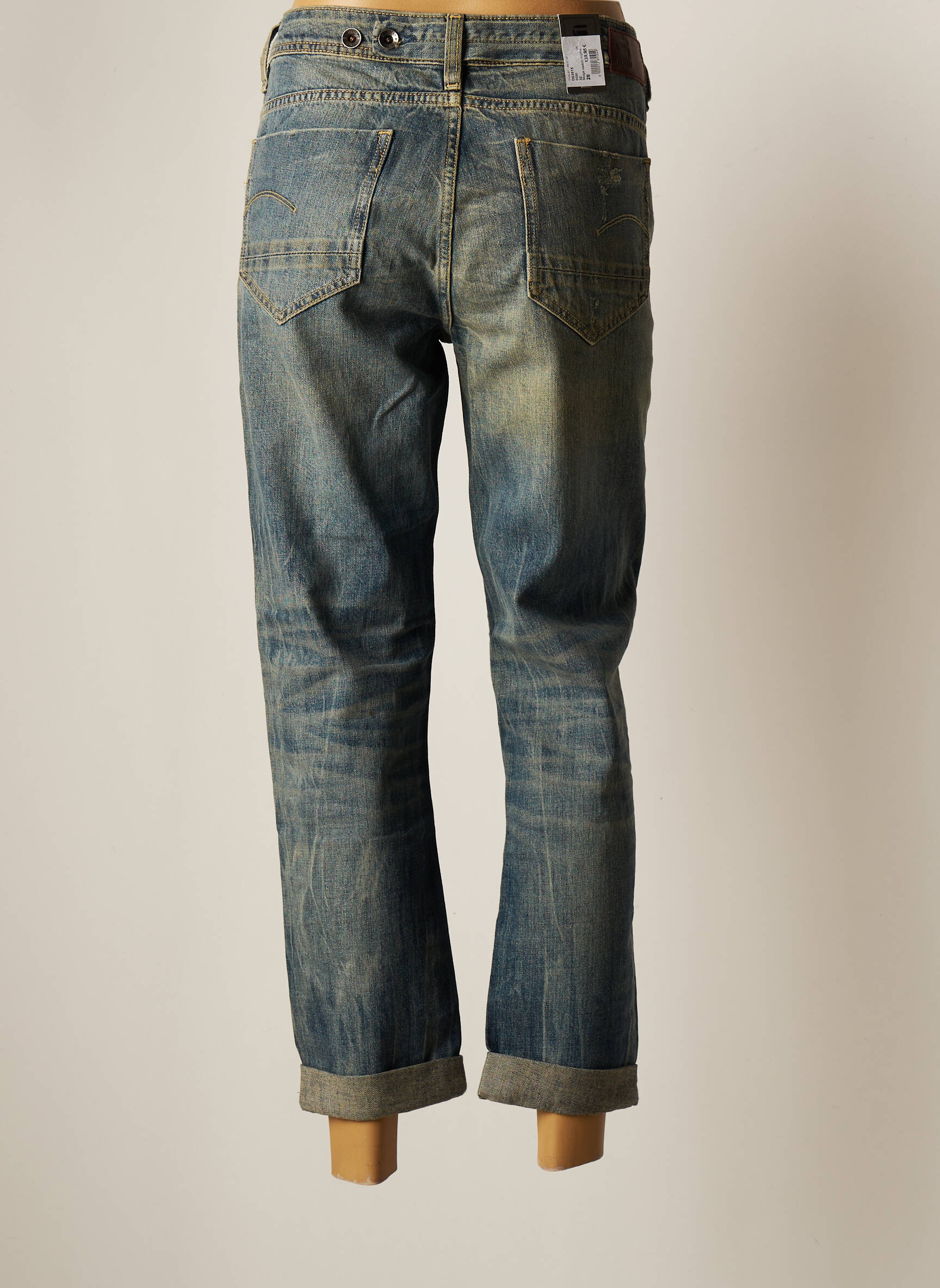 Raw 7 Jean Mom Femme couleur bleu