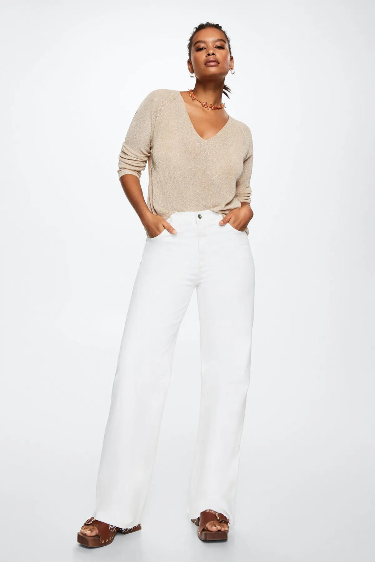 MANGO  Weiße Damenjeans 37010253