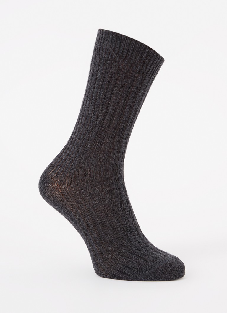 Kunert Rib knitted socks in alpaca wool blend