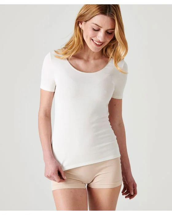 Tee-shirt manches courtes Thermolactyl Sensitive, biais fils brillants