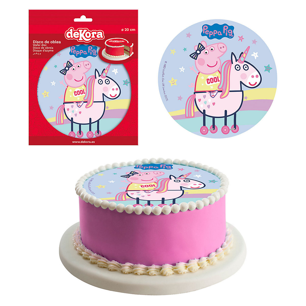 Essbare Tortenaufleger Peppa Wutz (Peppa Pig) 20cm