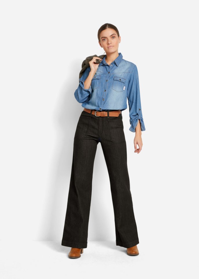 Komfort-Stretch-Jeans, Wide