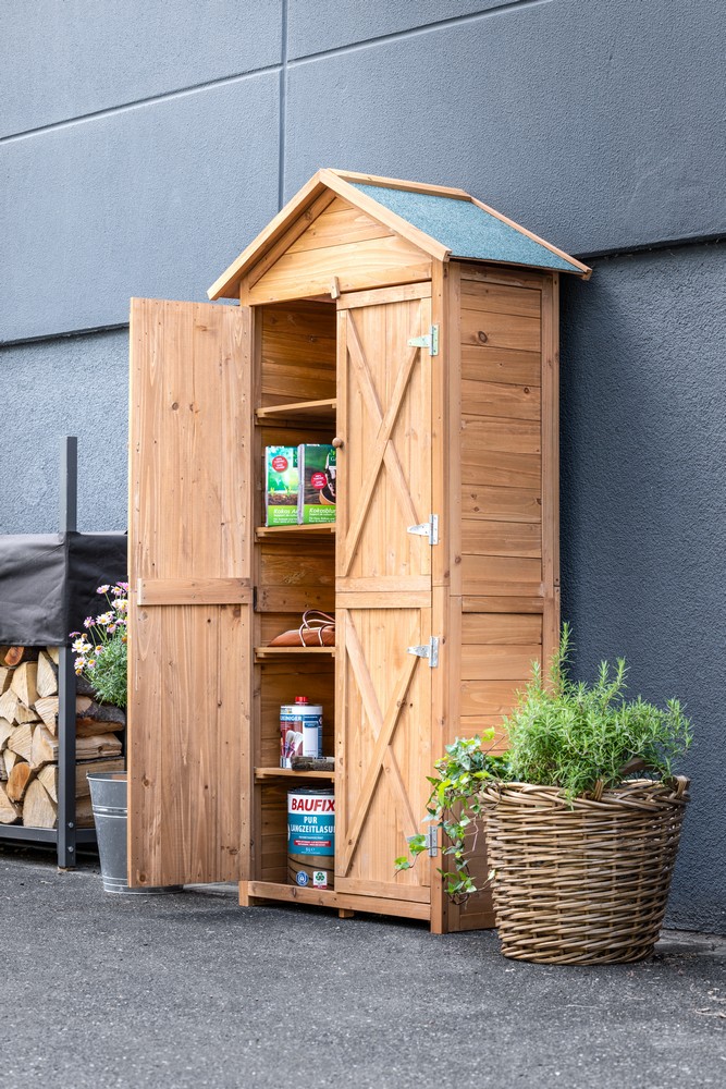 Powertec Garden Werkzeugschrank Holz