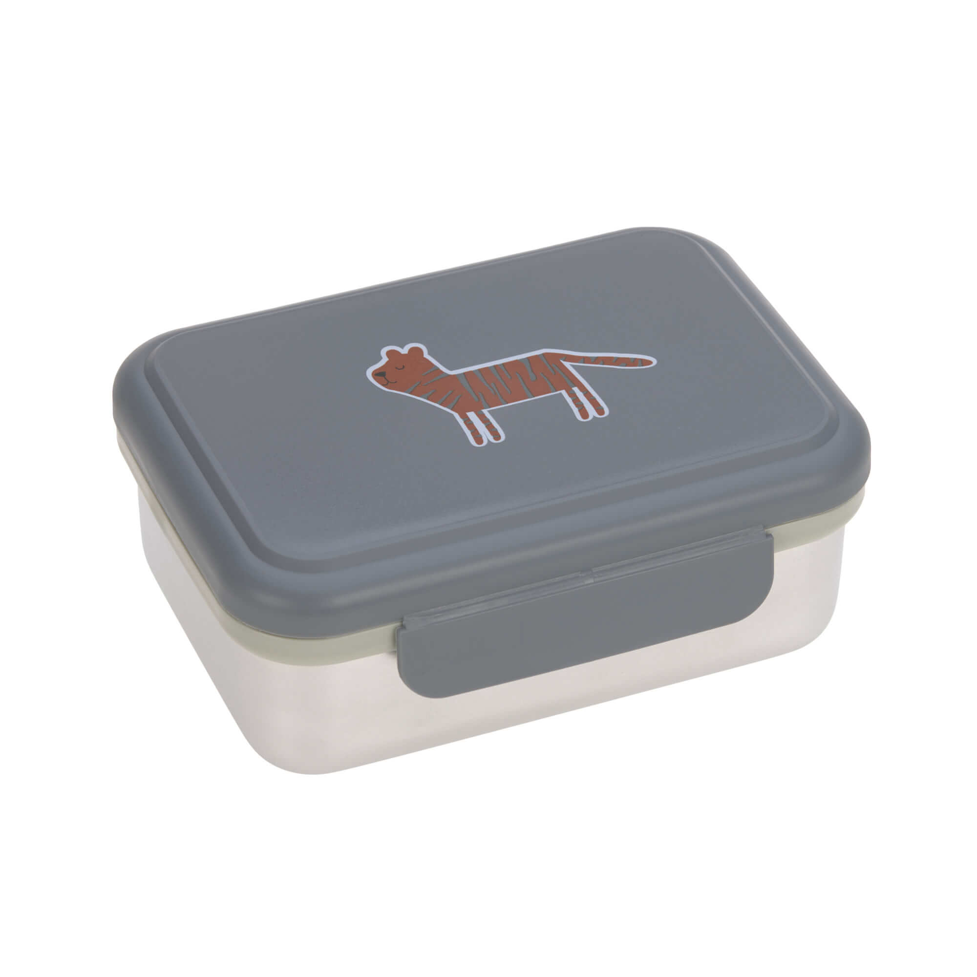 Brotdose Kinder - Edelstahl Lunchbox, Safari Tiger