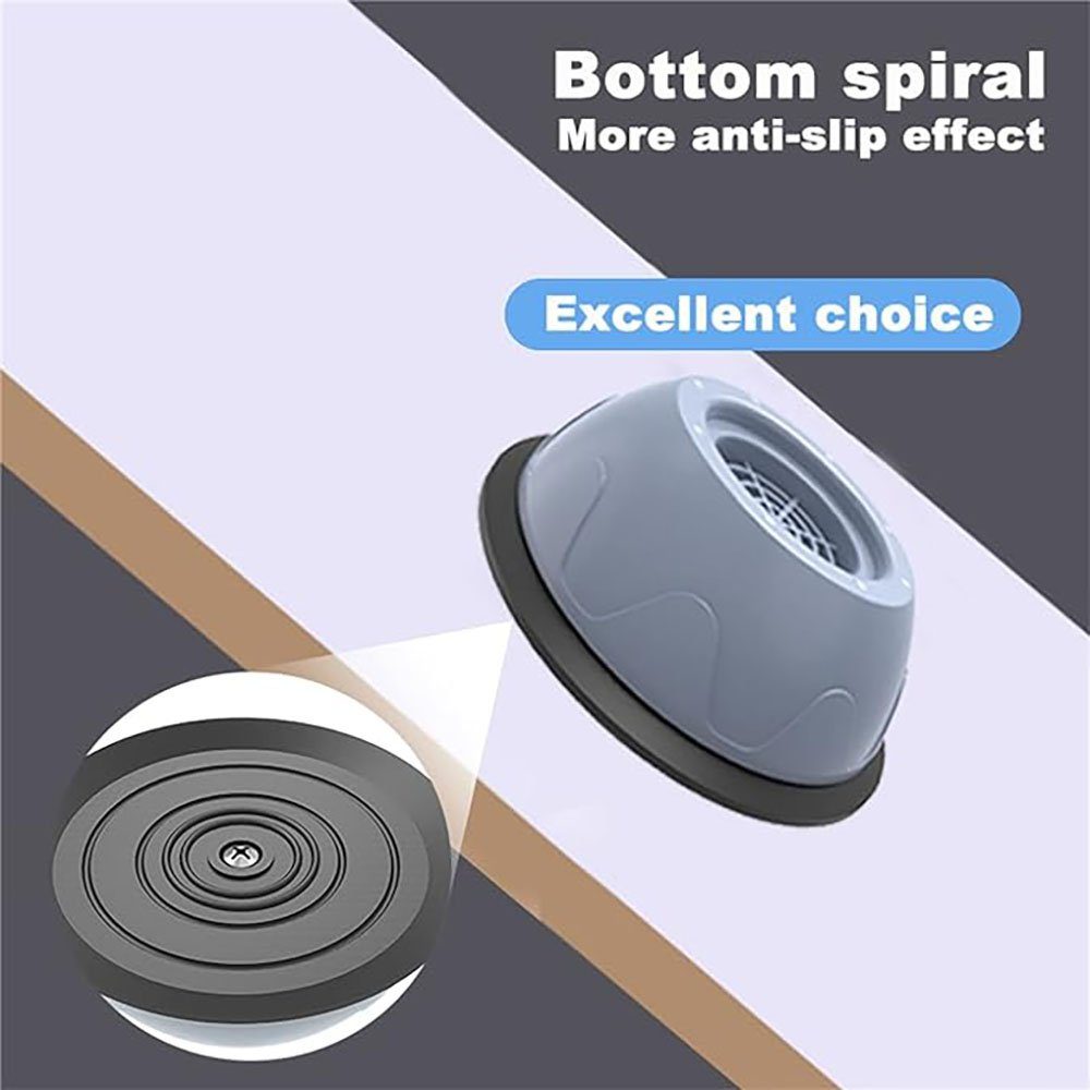 Deliana.home Vibrationsdämpfer Waschmaschinenfußpad Füße Vibrationsdämpfer, (4-St), für Waschmaschine und Trockner - Anti-Rutsch-Matte mit Gummi