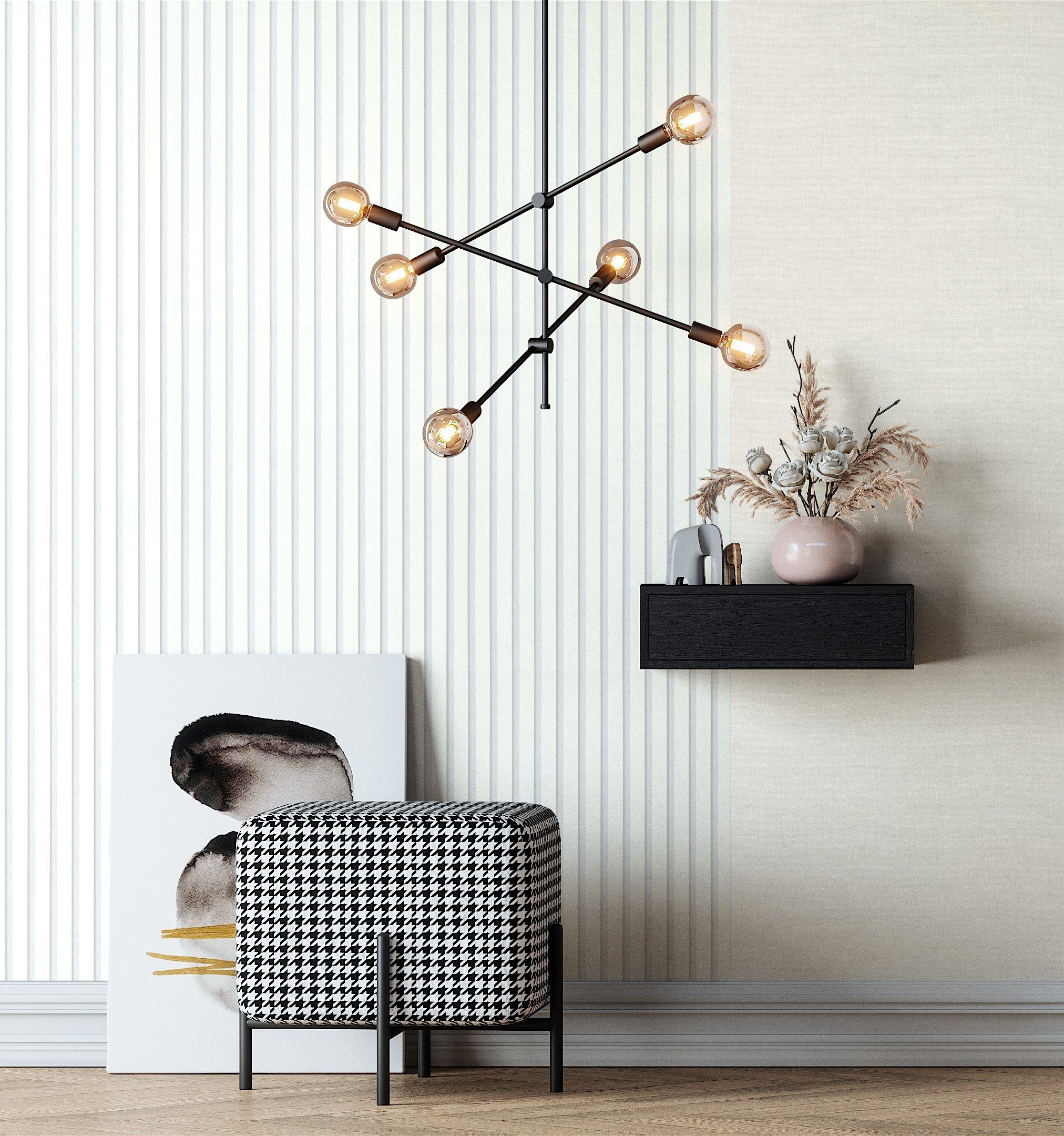 Newroom Vliestapete, Weiß Tapete Skandinavisch Paneele - Wandpaneele Holzpaneele Modern Lamelle für Wohnzimmer Schlafzimmer Flur