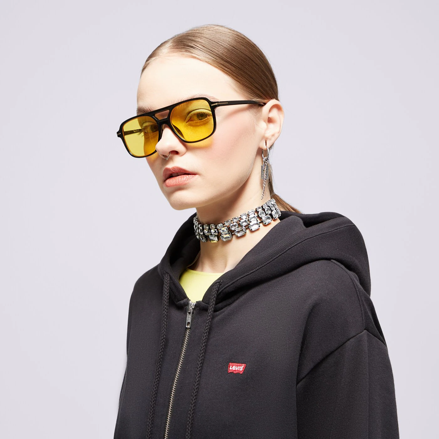 LEVI'S HOODIE STANDARD ZIP Schwarz