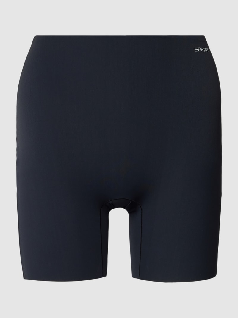 Pants mit Label-Detail und Shape-Effekt in schwarz