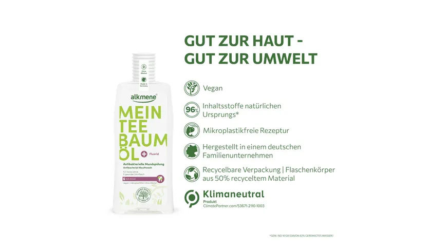 alkmene Mein Teebaumöl Antibakterielle Mundspülung 500 ml