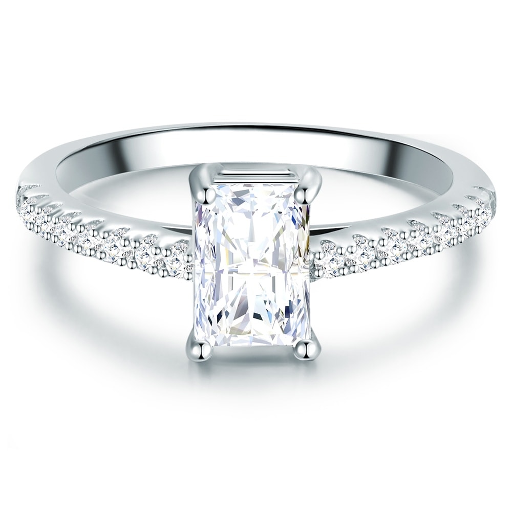 Trilani Bague en argent Argent sterling Oxyde de zirconium (CZ) en Argent Bague