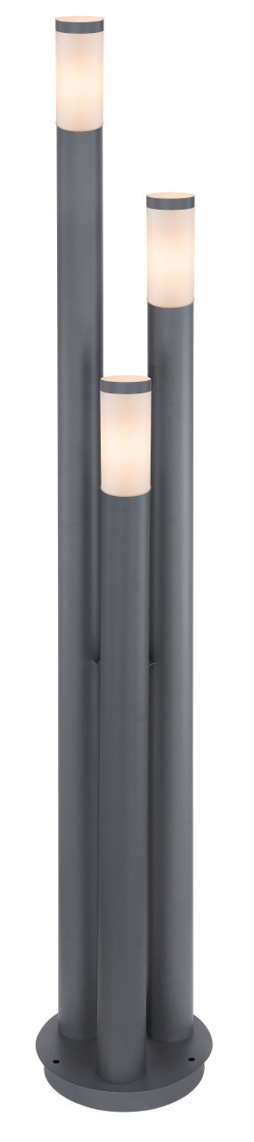 Globo Lighting - BOSTON - Außenleuchte Edelstahl anthrazit, 3x E27