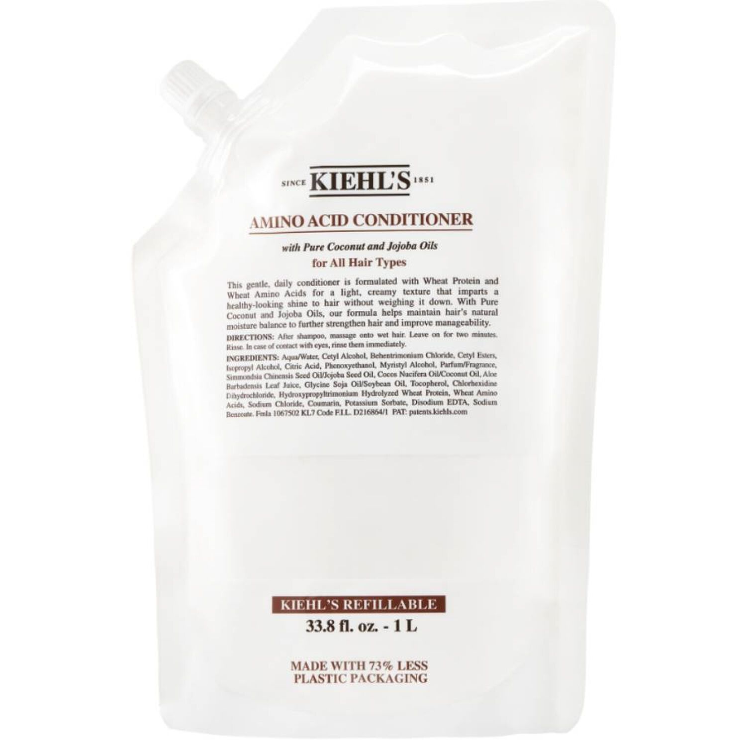 kiehl's Amino Acid Conditionner Après-Shampooing Eco-recharge 1000 ml
