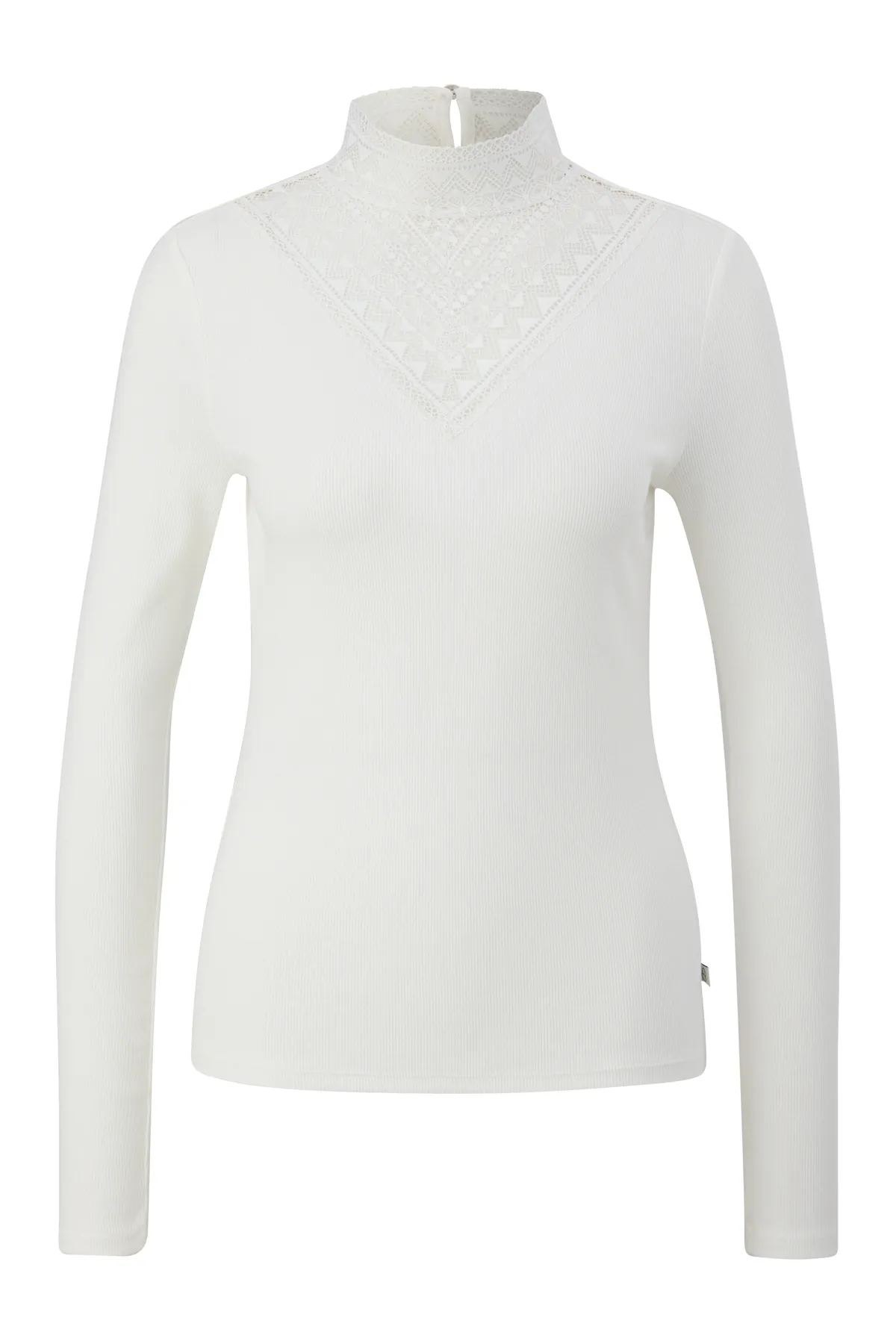 QS by s.Oliver  T-Shirt - Weiß - Regular Fit