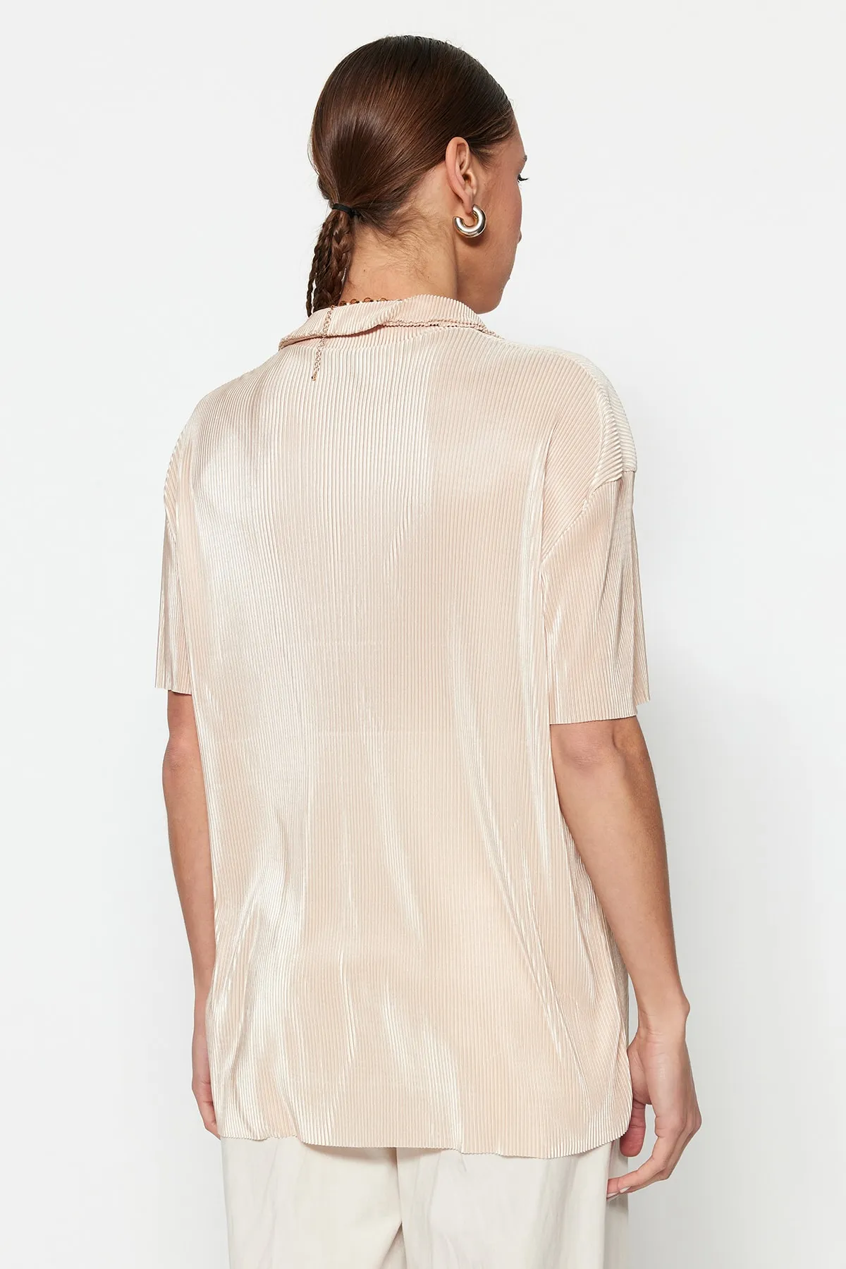 Trendyol Collection  Hemd - Beige - Relaxed Fit