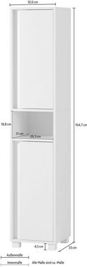 INOSIGN Badmöbel-Set Dex, (3-St), bestehend aus Waschbeckenunterschrank, Hochschrank, Spiegelschrank