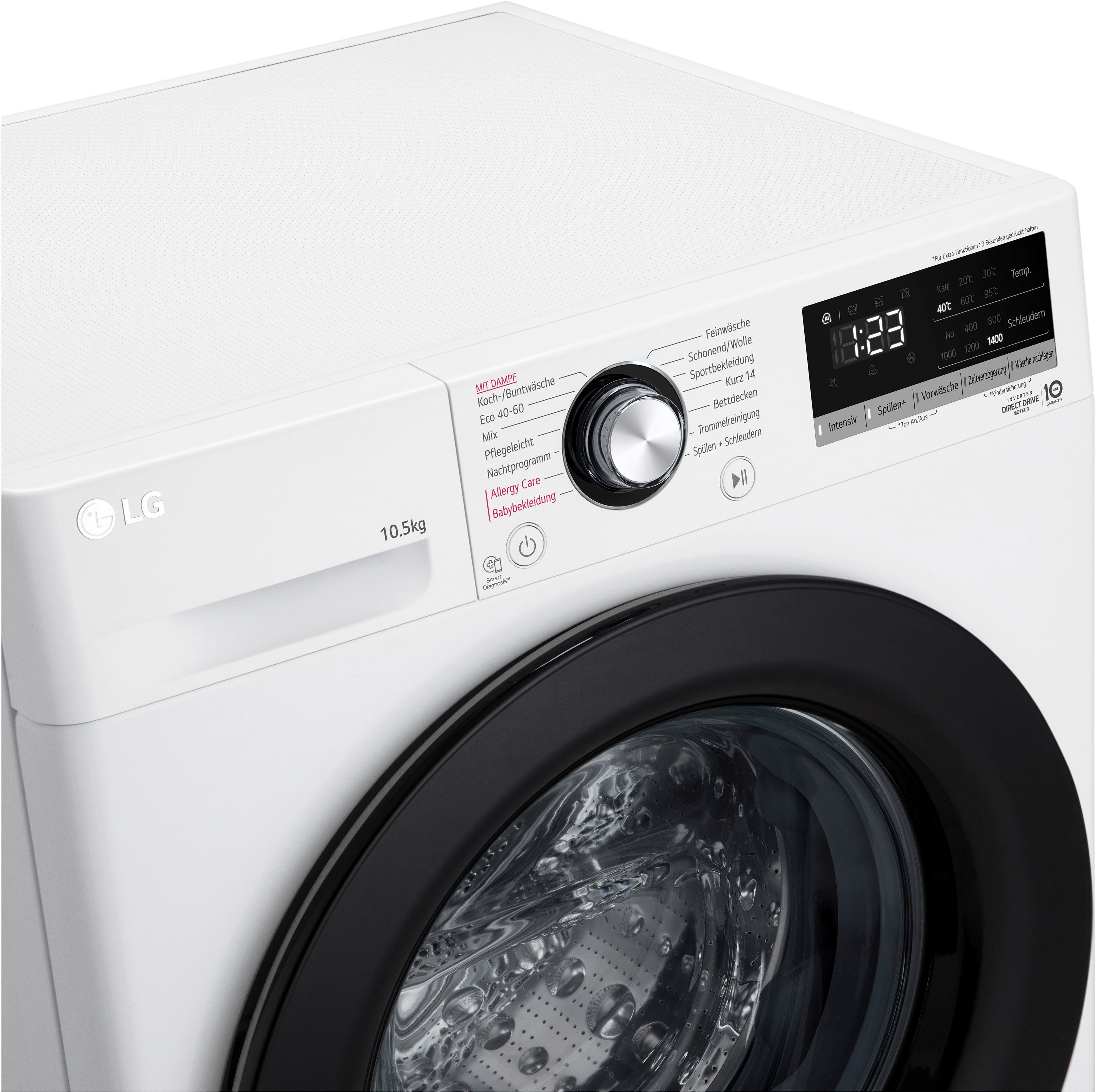 LG Waschmaschine F4WV40X5, 10,5 kg, 1400 U/min