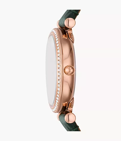 Fossil Uhr Carlie 3-Zeiger-Werk LiteHide™-Leder grün