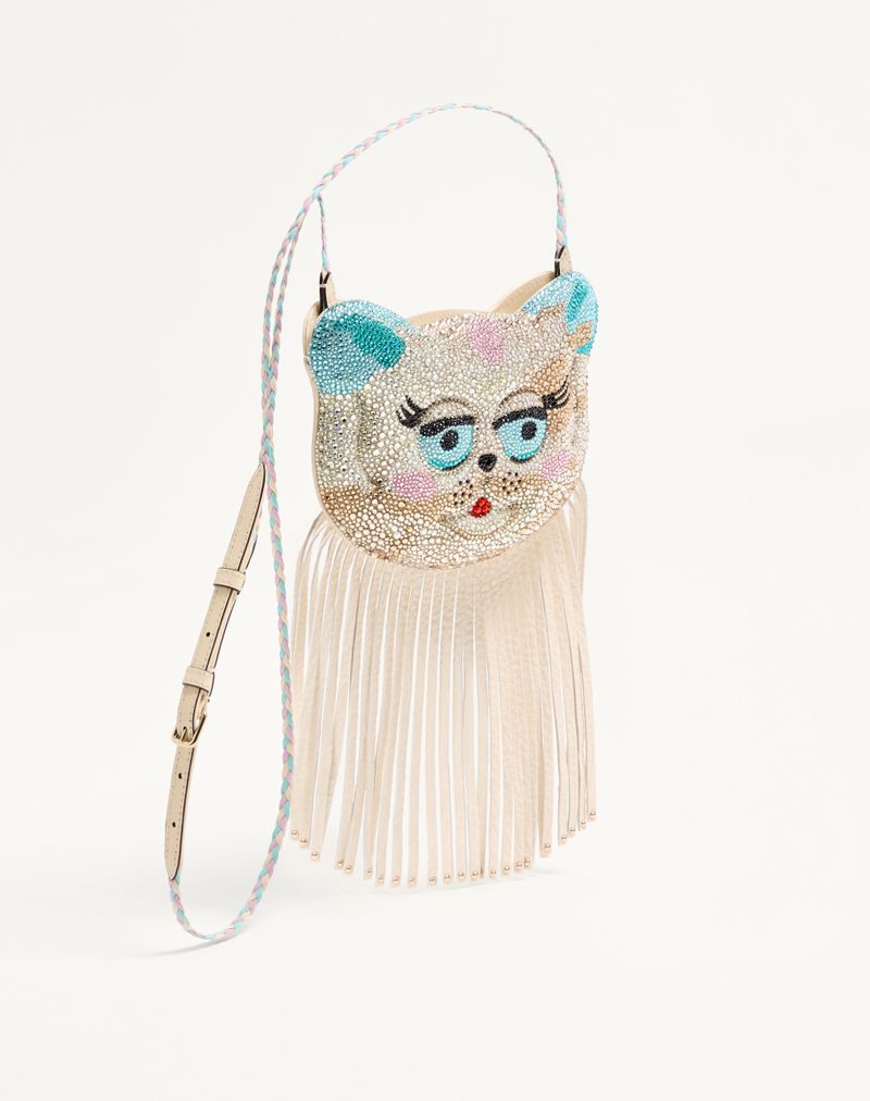 Valentino Garavani Bolsa de Ombro Le Chat De La Maison com Strass